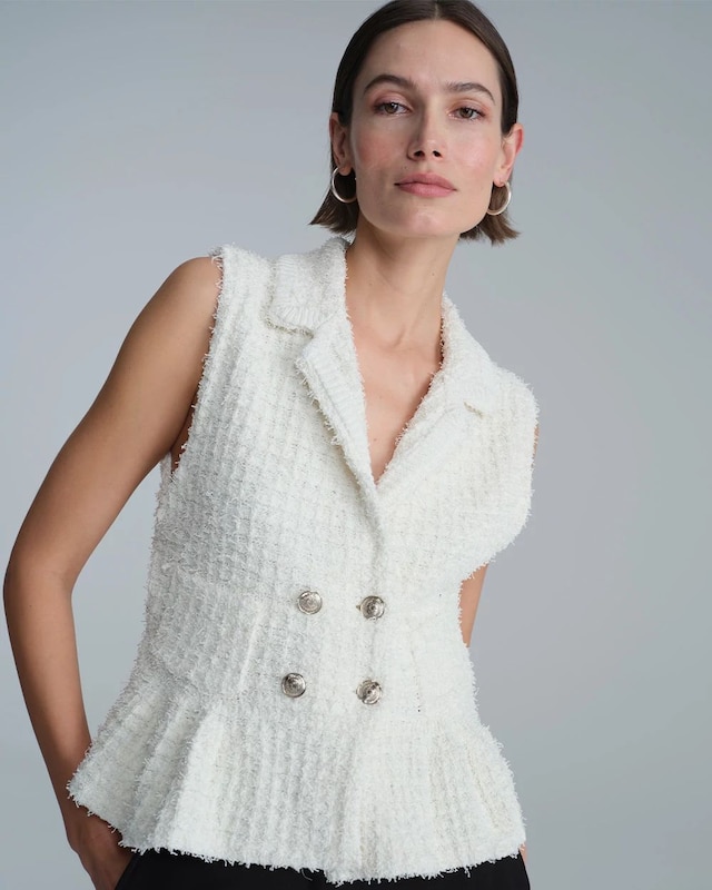 Double-Breasted Sweater Vest