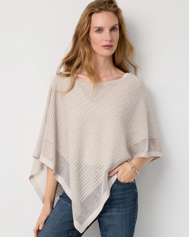 Metallic Asymmetrical Poncho