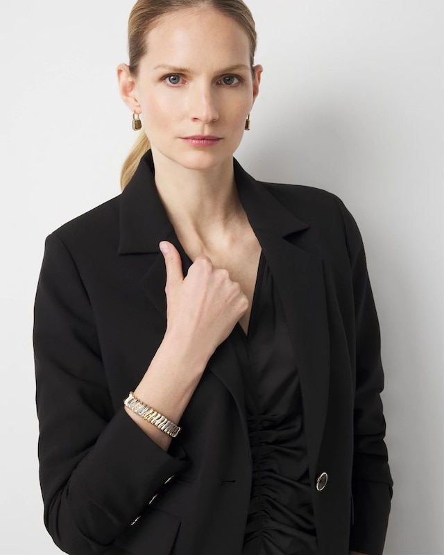 Sculptural Wave Stretch Bracelet