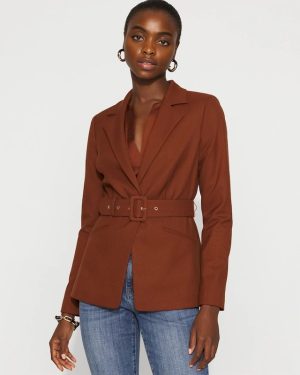 Petite Belted Blazer