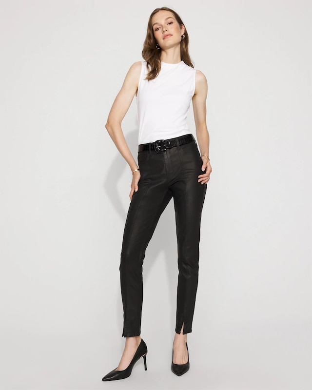 High-Rise Skinny Coated Jean