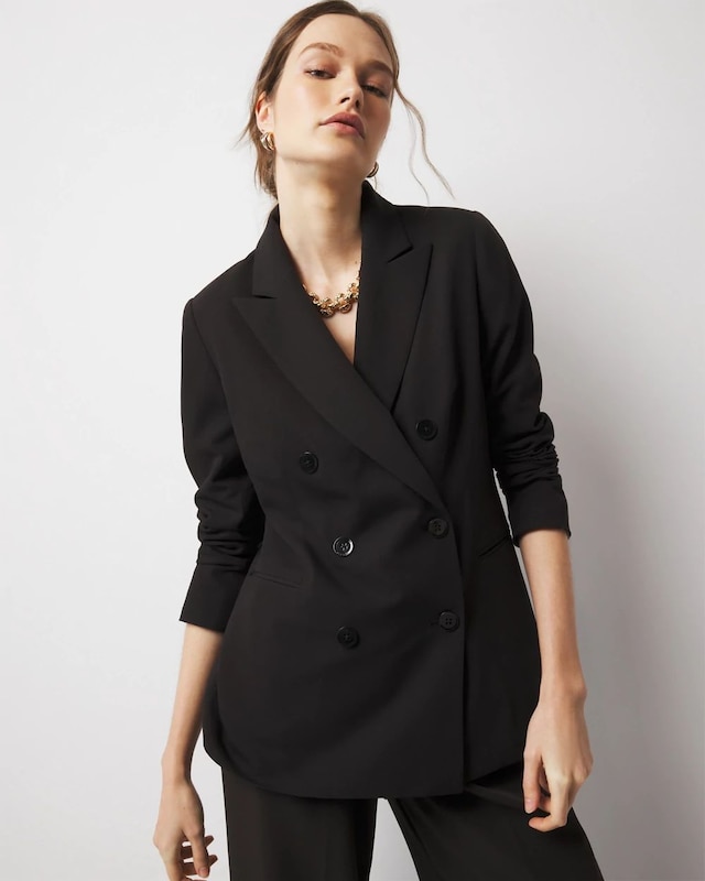 Petite Double-Breasted Blazer