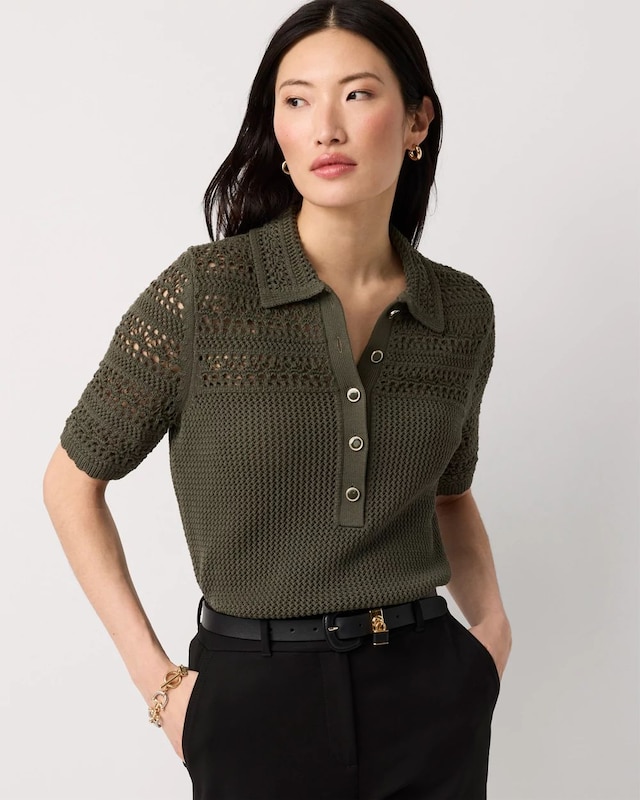 Crochet Knit Top