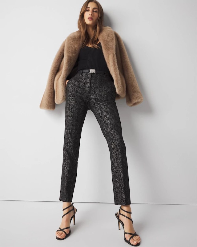 WHBM? Elle Slim Ankle Jacquard Pant