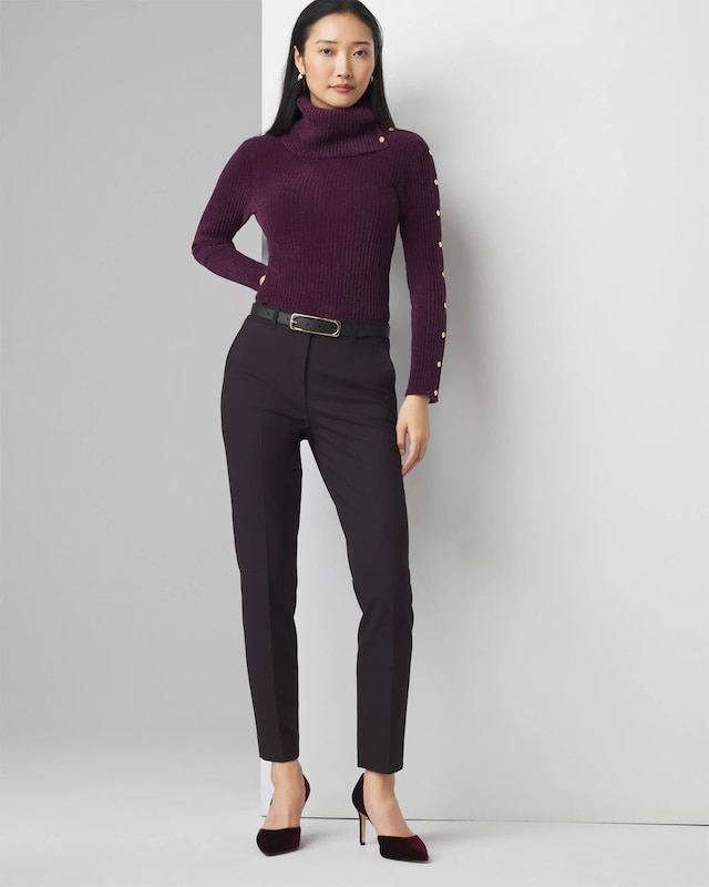 WHBM? Elle Slim Ankle Jacquard Pant