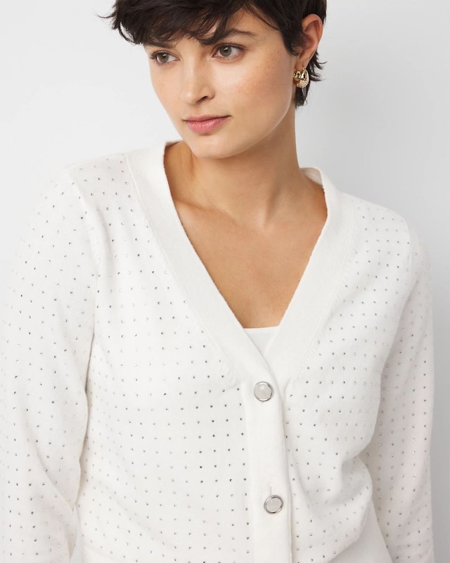 Embellished Cardigan Sweater
