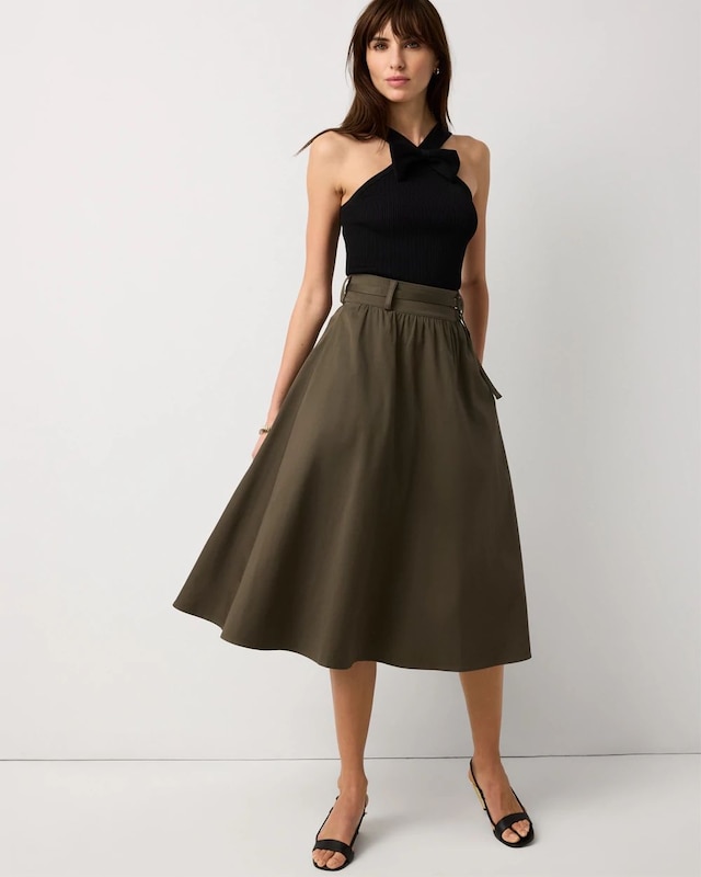 A-line Midi Skirt