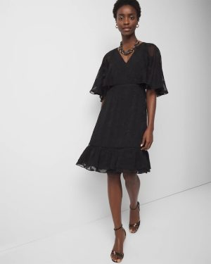 Petite Flounce + Floral Burnout Dress
