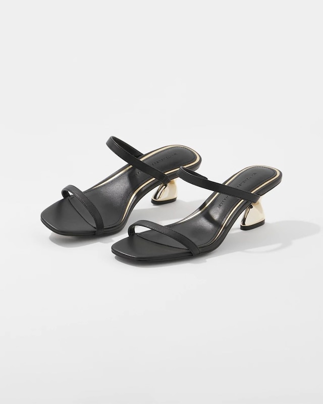 Gold Twist-Heel Sandal