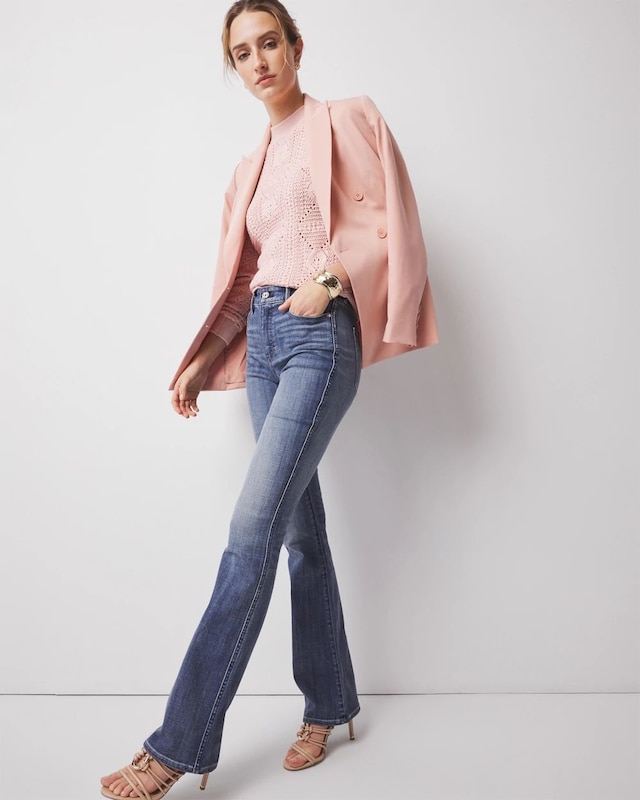 High-Rise Skinny Flare Jeans
