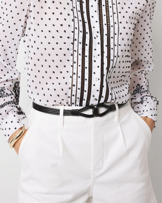 Knotted Skinny Stretch Belt
