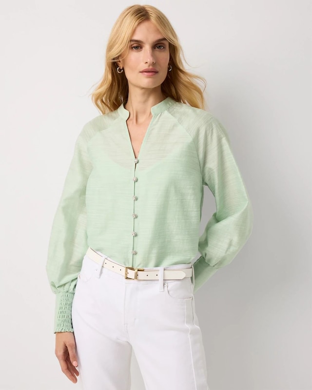 Petite Floral Raglan Sleeve Shirt