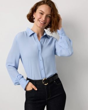 Petite Soft Shirt with Piping