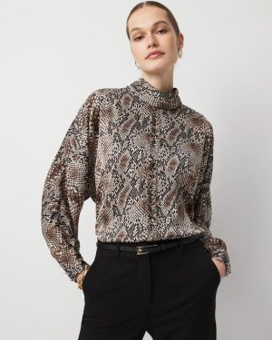 Tie Back Satin Blouse