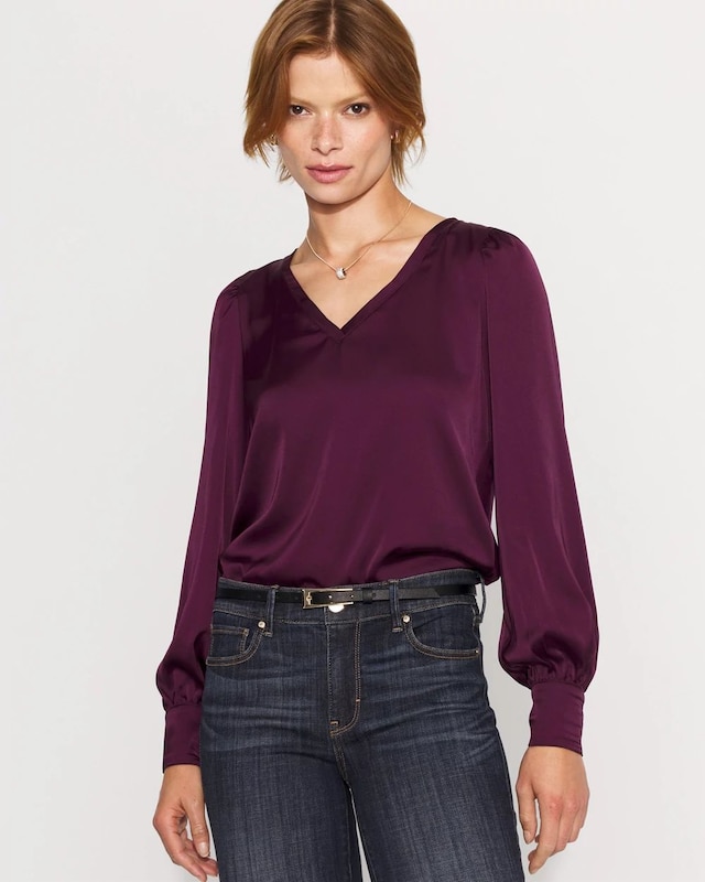 Knit Mix Satin Top