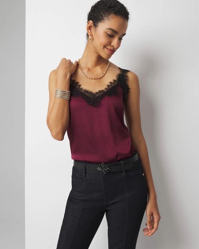 Lace-Trimmed Cami