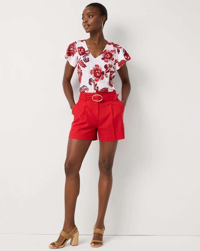 Belted Tailored Short