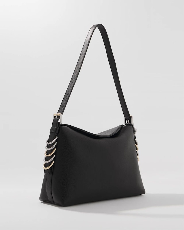 Textured Mixed Metal Tote Bag