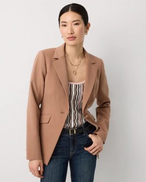 Petite WHBM? Luxe Stretch One-Button Blazer