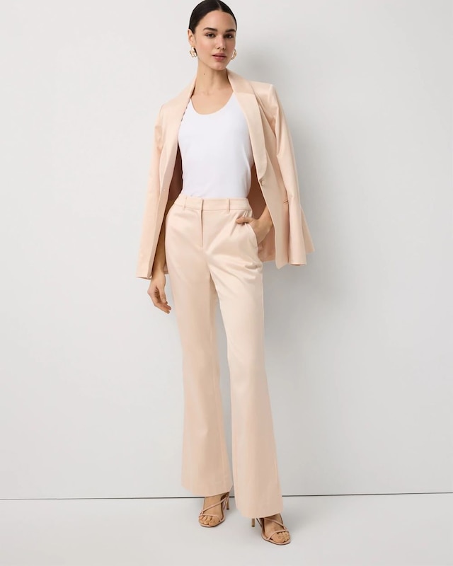 Petite Satin Piper Flare Pant