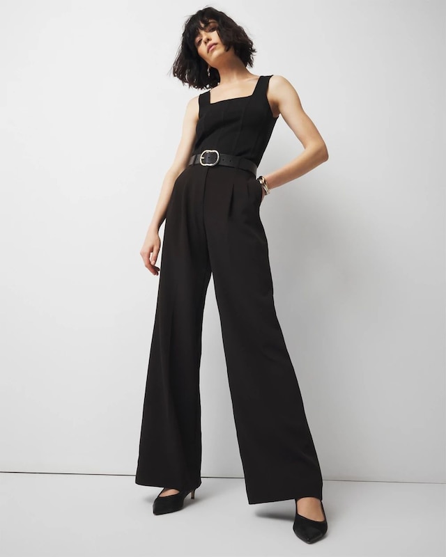 Pleated Wide Leg Pants