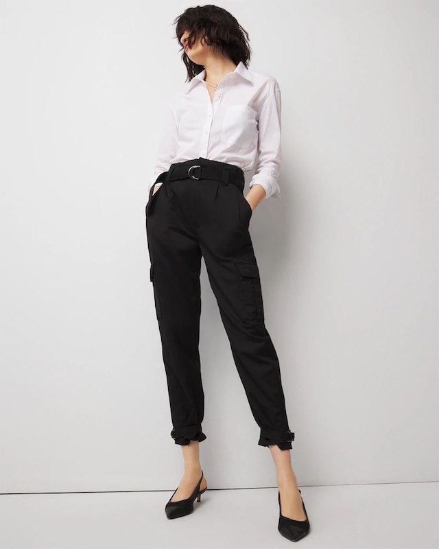 Petite Extra High-Rise Pret Cargo Tapered Ankle Pant