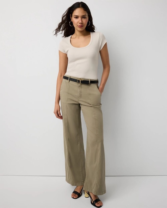 Petite Pret Extra High Rise Wide Leg Jean