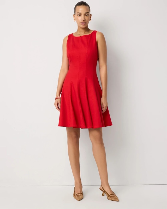 Pleated Mini Dress