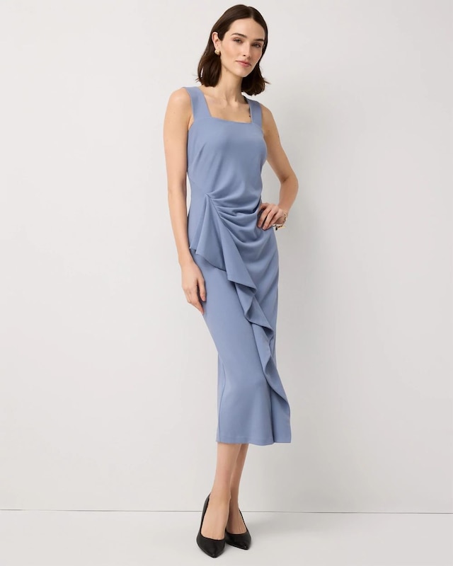Square Neck Midi Dress