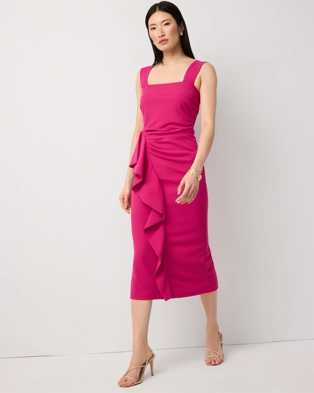 Square Neck Midi Dress