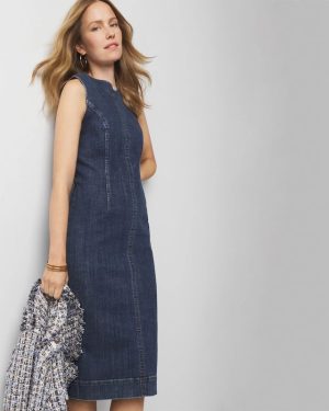 Petite Denim Sheath Dress