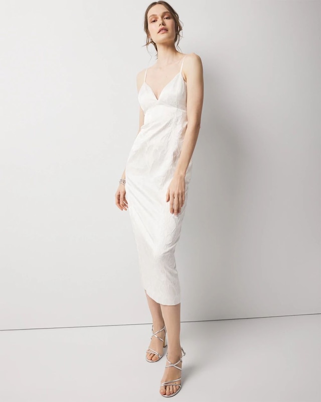 Floral Jacquard Midi Dress