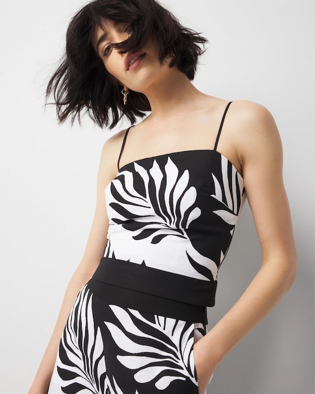 Petite Linen-Blend Bustier