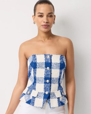 Petite Boucl�� Gingham Bustier