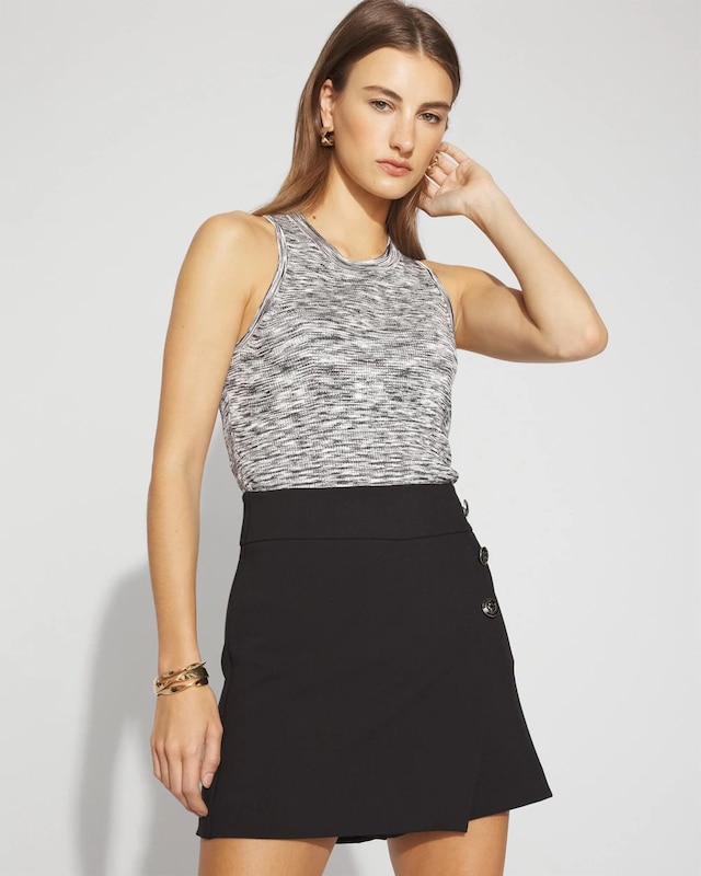 Petite Space-Dyed Sweater Tank Top
