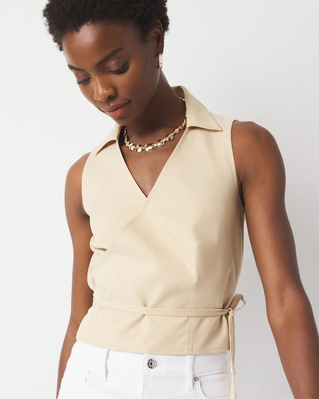 Petite Wrap Tie Vest