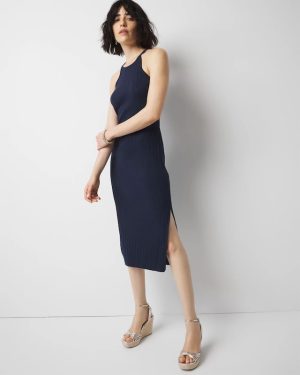 Petite Halter Sweater Dress