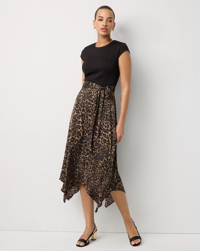 Satin Handkerchief Hem Dress