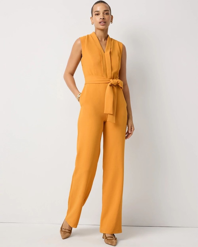 Crepe Sleeveless Jumpsuit