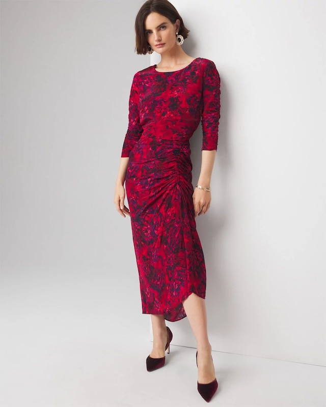 Ruched Midi Dress
