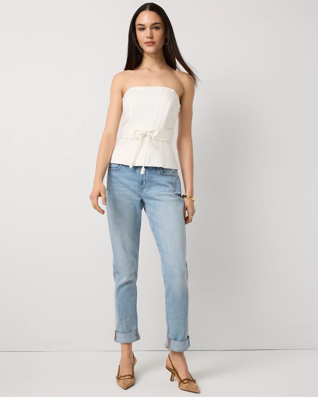 Petite Mid-Rise Girlfriend Jean