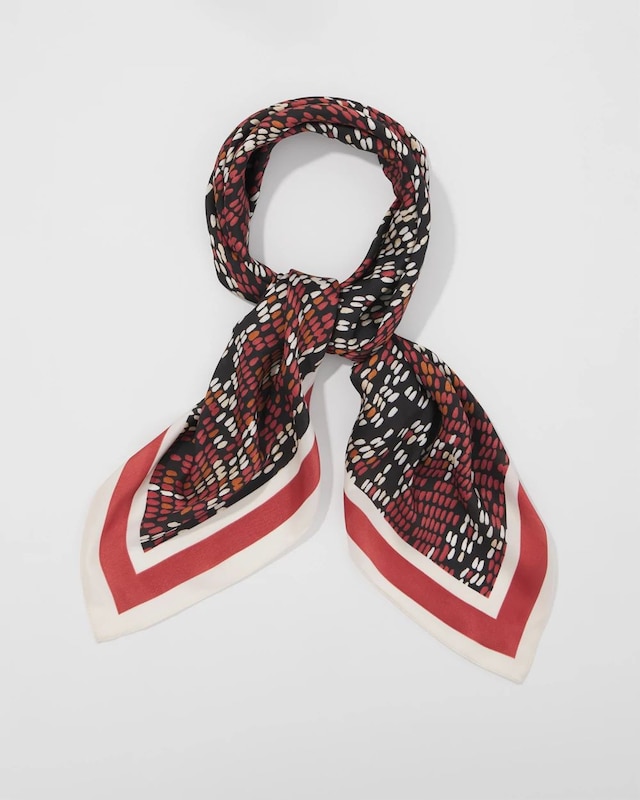 Snake Print Square Scarf