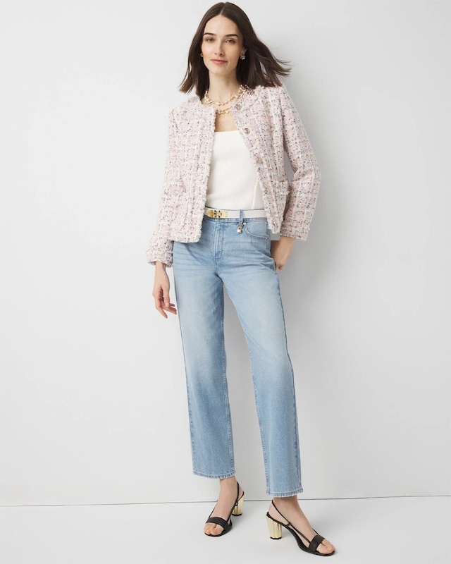 Rigid Stretch High Rise Straight Jean