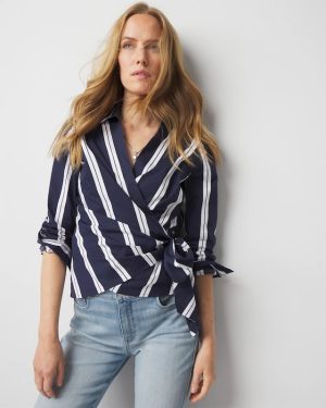 Surplice Poplin Shirt