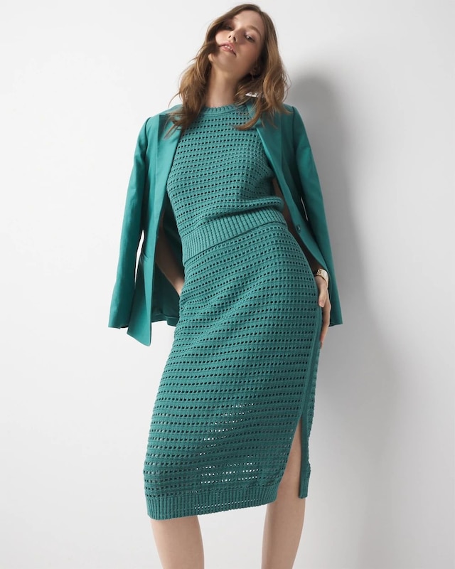 Petite Crochet Pencil Skirt