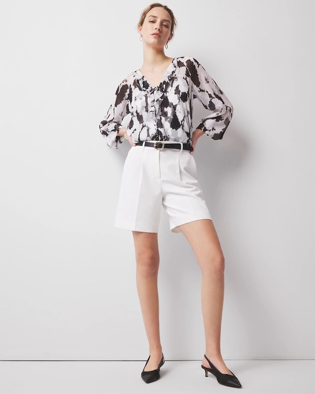 Pleated Tailored Shorts
