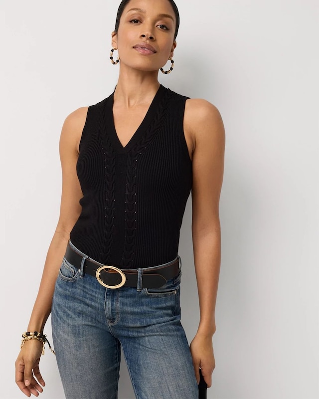 V-neck Knit Tank