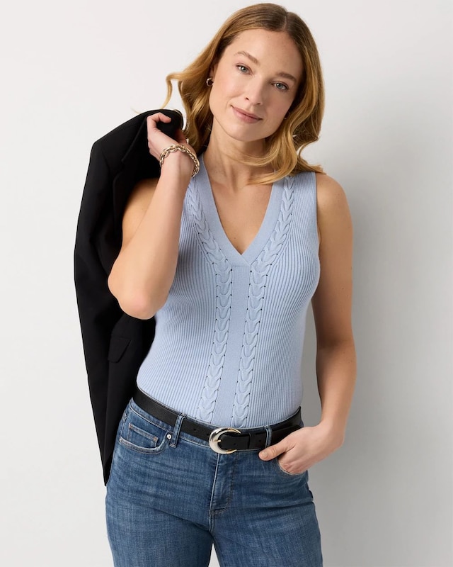 V-neck Knit Tank