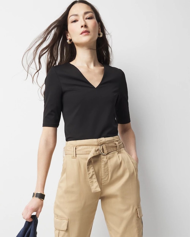 WHBMFORME? All Ways Stretch Elbow-Sleeve Tee