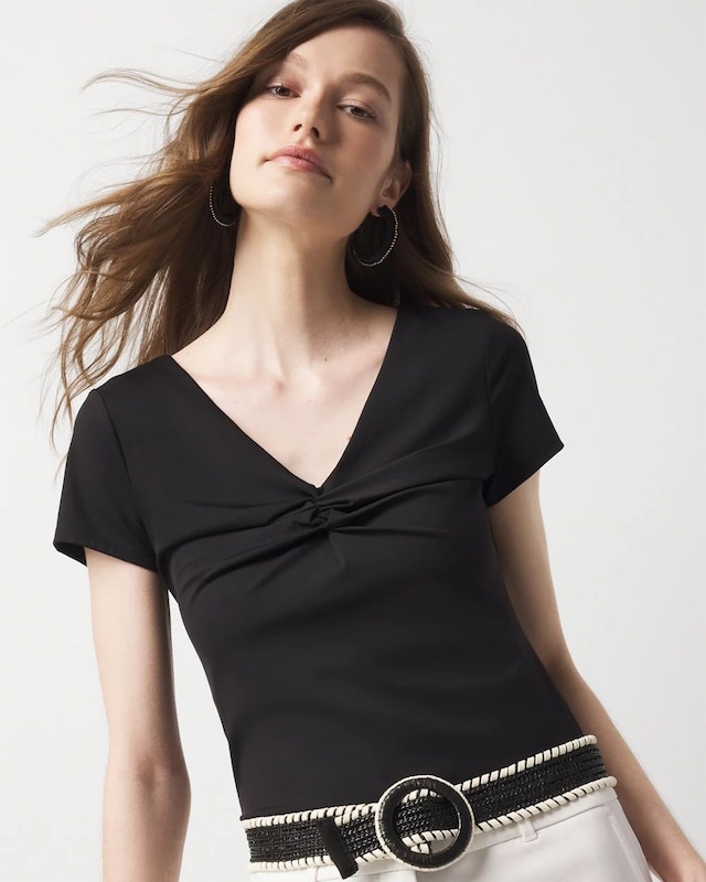 WHBM FORME? All Ways Stretch Twist Front Tee